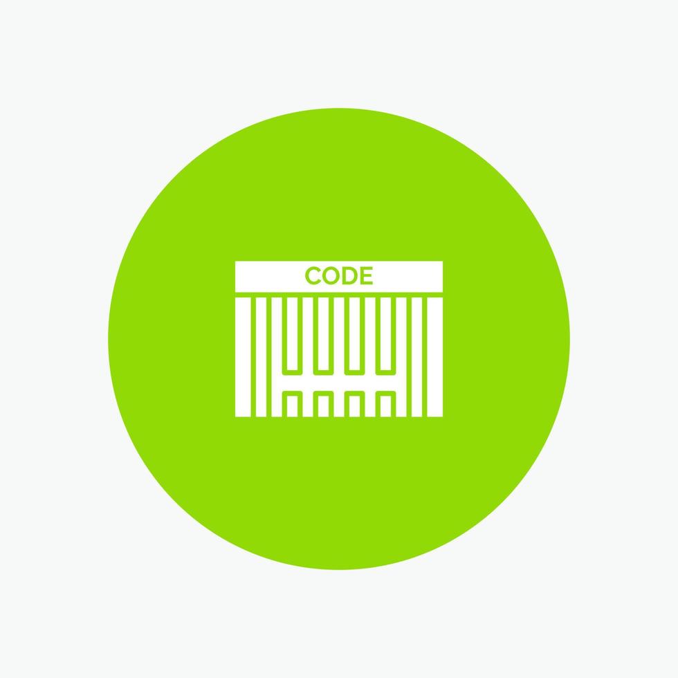 barcode code à barres shopping icône de glyphe blanc vecteur