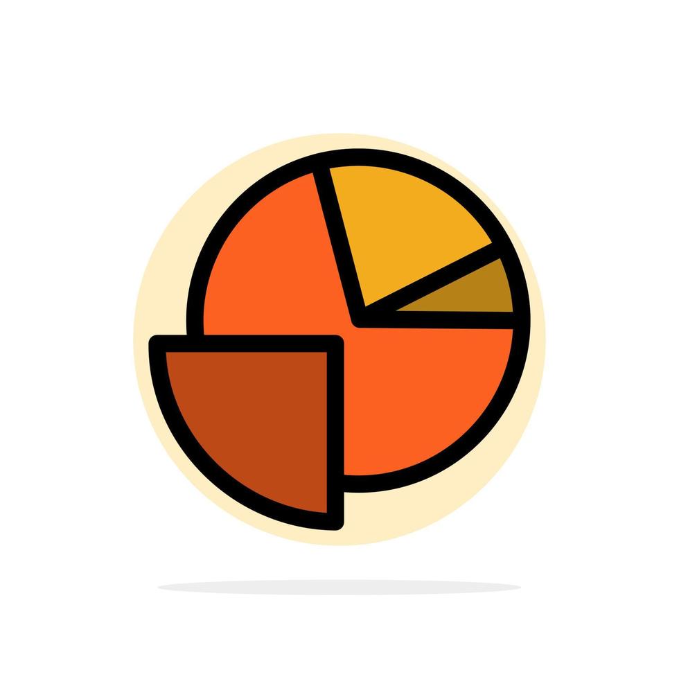 graphique analytique graphique à secteurs abstrait cercle fond plat couleur icône vecteur