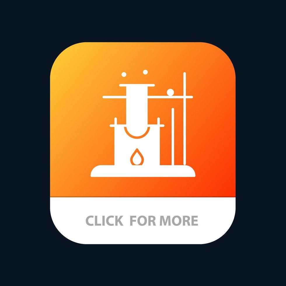 comme le bouton de l'application mobile de l'espace scientifique version android et ios de glyphe vecteur