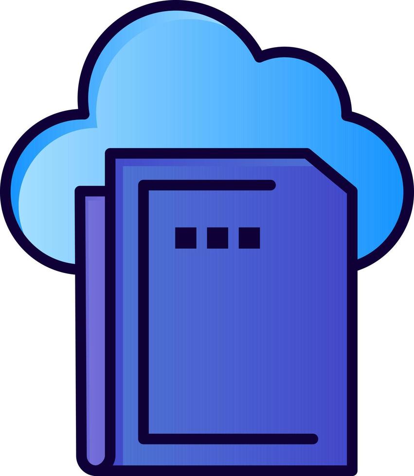 cloud file data computing plat couleur icône vecteur icône modèle de bannière