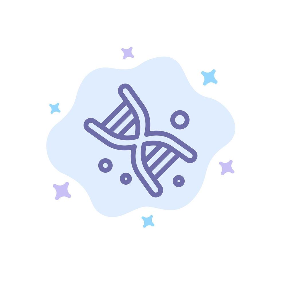 icône bleue de la technologie génétique de l'adn bio sur fond de nuage abstrait vecteur
