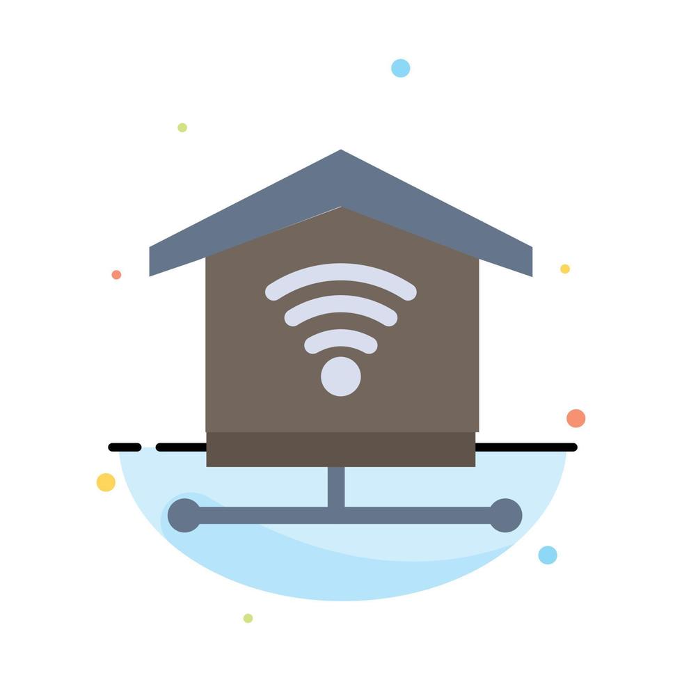 modèle d'icône de couleur plate abstraite de signal internet de sécurité vecteur