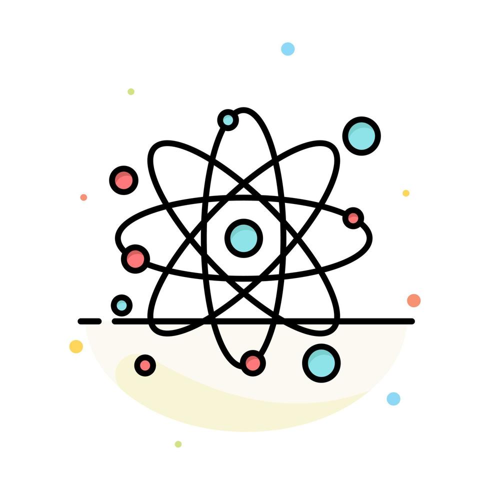 modèle d'icône de couleur plate abstraite de physique de molécule de particule d'atome vecteur