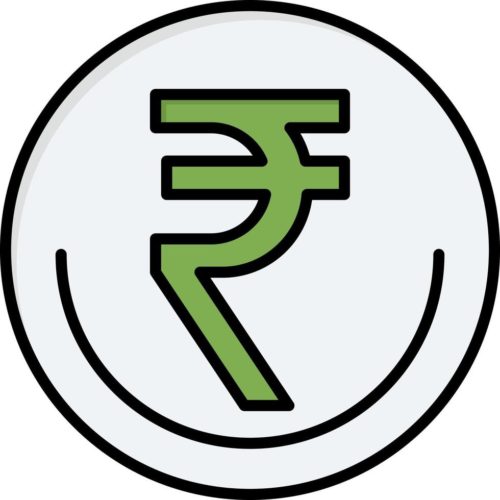 entreprise monnaie finance inr indien roupie commerce plat couleur icône vecteur icône modèle de bannière