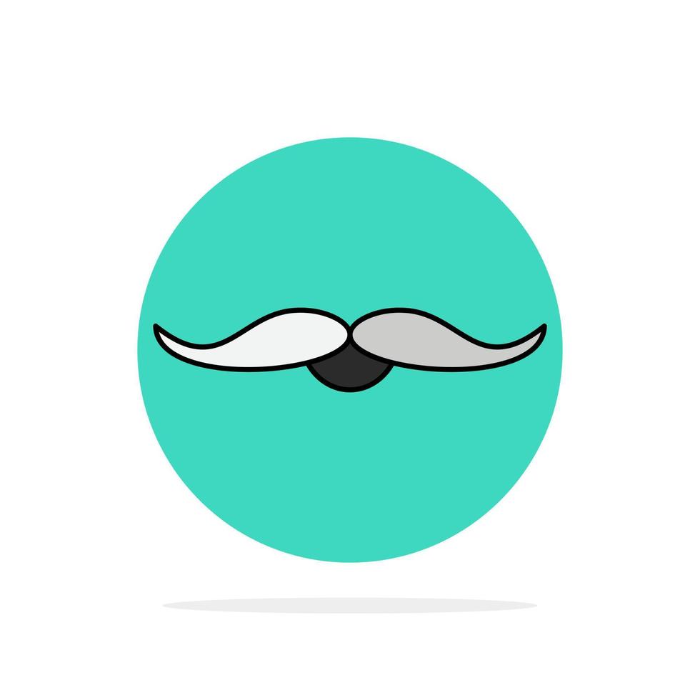 moustache hipster movember mâle hommes plat couleur icône vecteur