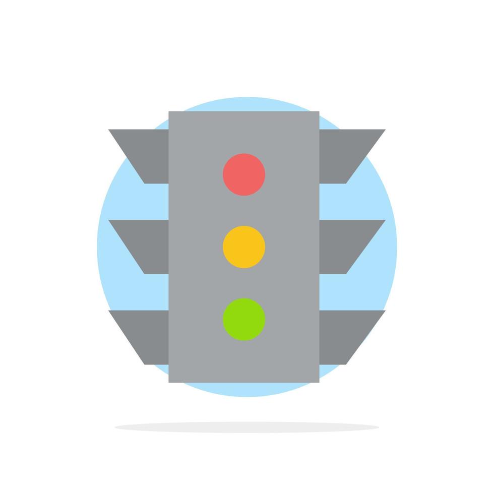 feu de signalisation règle de navigation abstrait cercle fond plat couleur icône vecteur