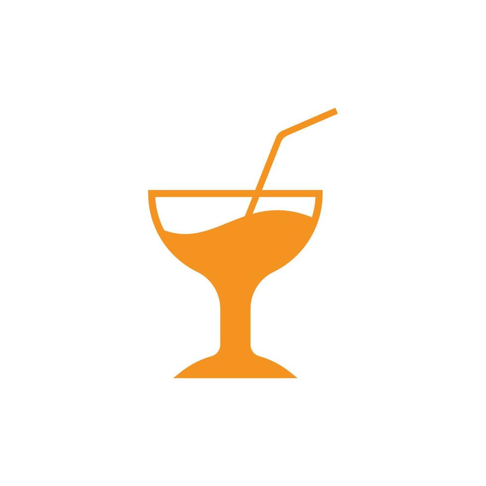 logo de jus de verre vecteur