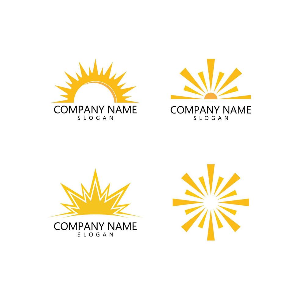 logo illustration soleil vecteur