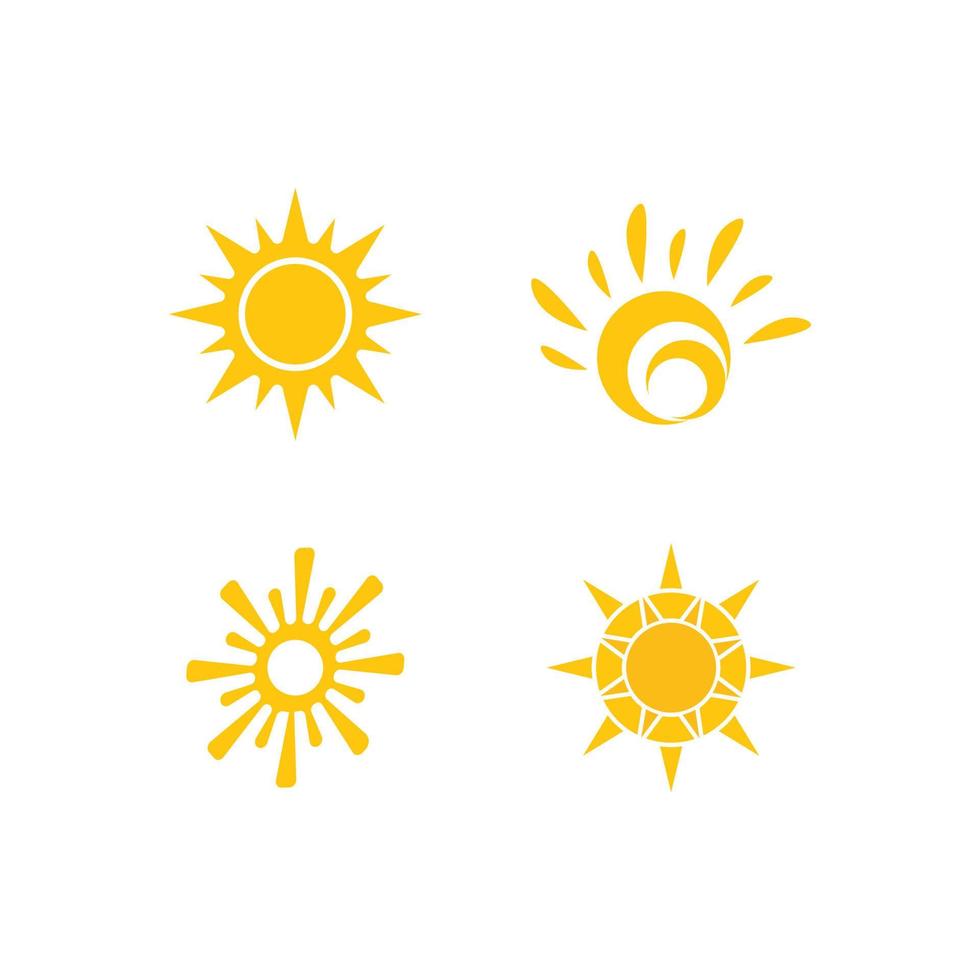 logo illustration soleil vecteur