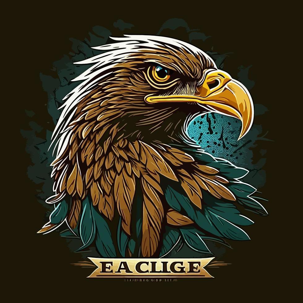 tête d'aigle symbole du logo de l'aigle - élément élégant du logo de jeu pour la marque - symboles abstraits de l'aigle vecteur