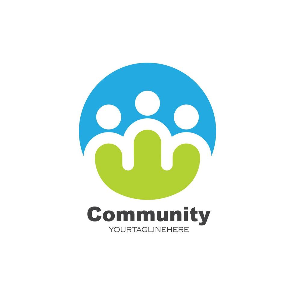 vecteur d'icône de logo de leadership, communautaire, social et d'entreprise