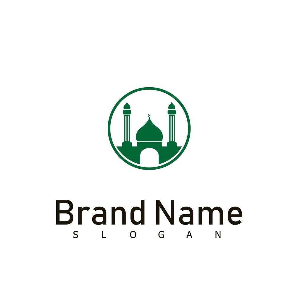 mosquée islam musulman arabe logo vecteur