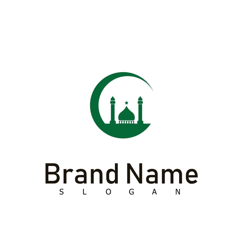 mosquée islam musulman arabe logo vecteur