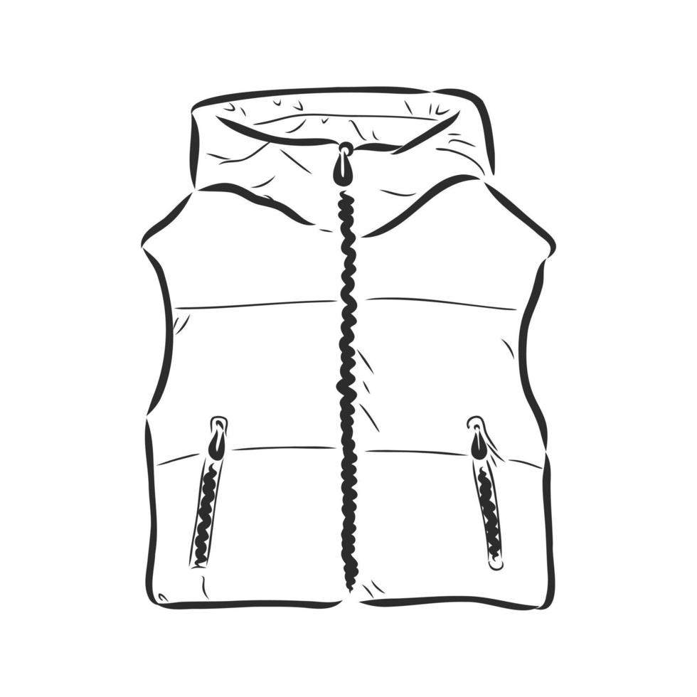 croquis de vecteur de gilet