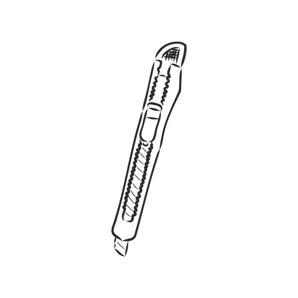 croquis de vecteur de couteau de papeterie