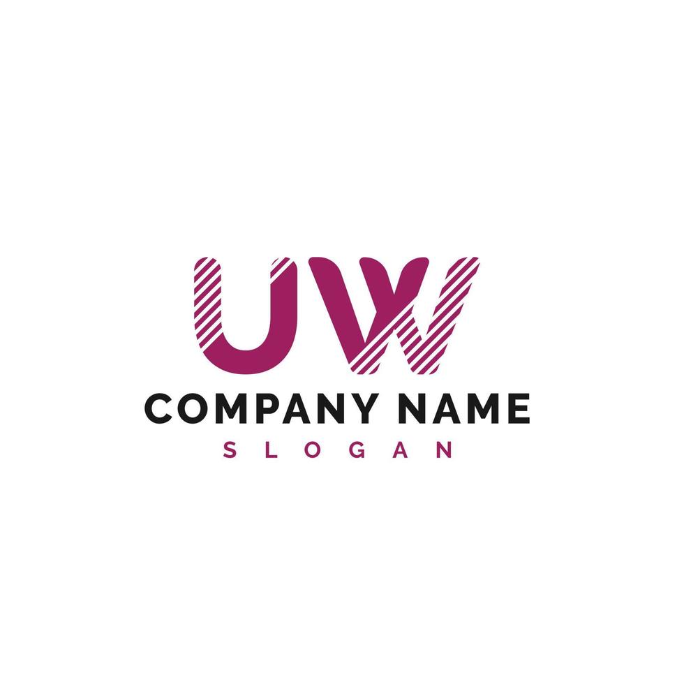 création de logo de lettre uw. uw lettre logo illustration vectorielle - vecteur