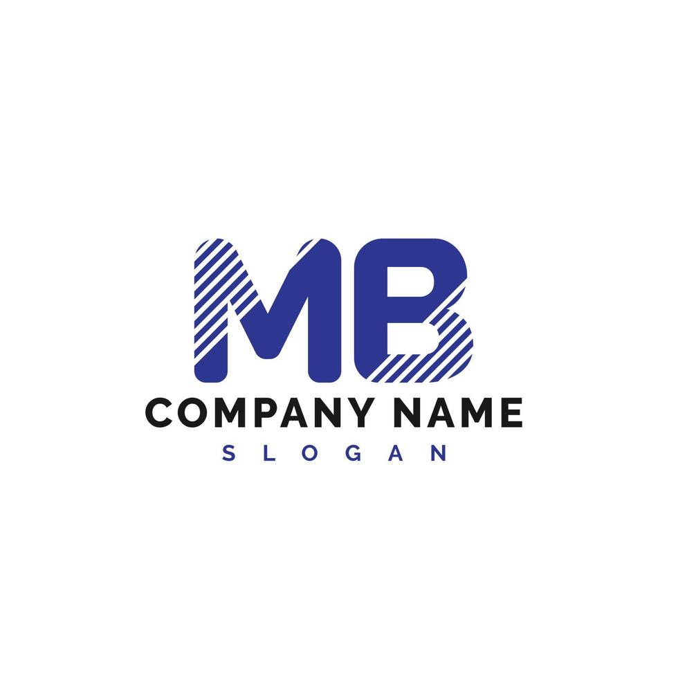 création de logo de lettre mb. mb lettre logo illustration vectorielle - vecteur