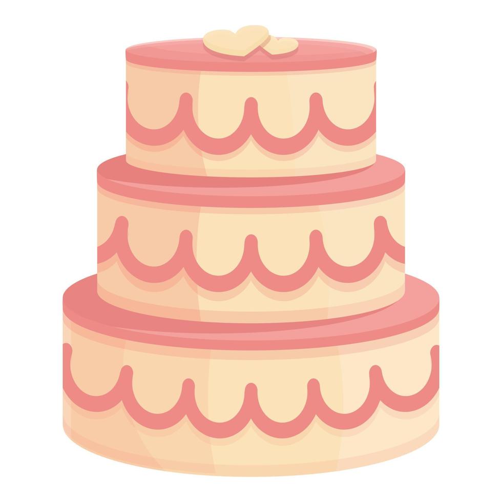 vecteur de dessin animé d'icône de gâteau de mariage fleur. conception d'anniversaire