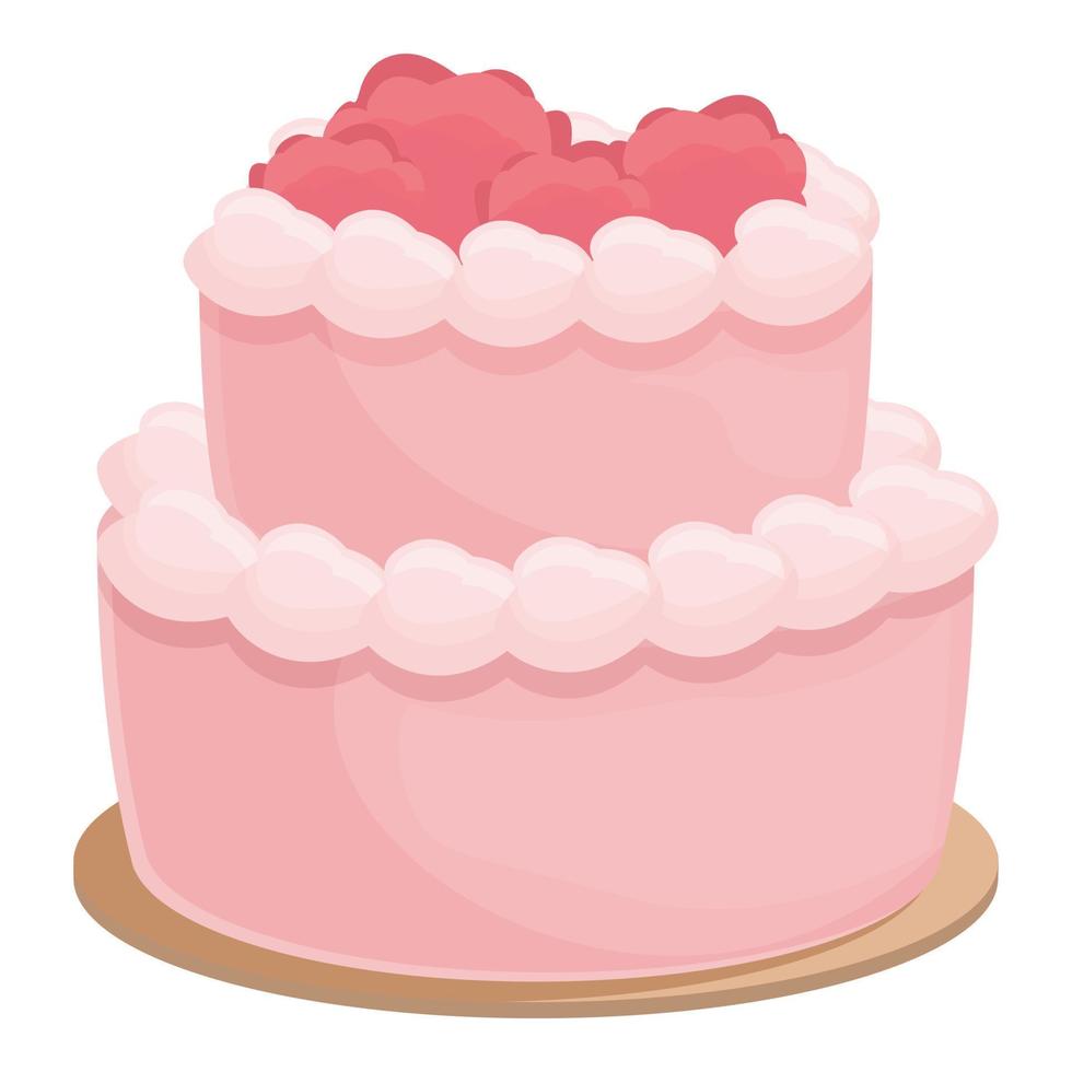 vecteur de dessin animé d'icône de gâteau de mariage de baies fraîches. partie de tarte