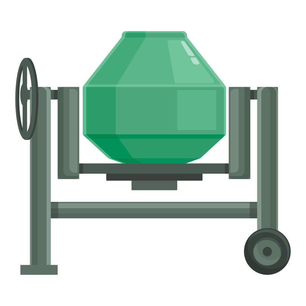 vecteur de dessin animé d'icône de mélangeur d'outil de travail. machine à béton