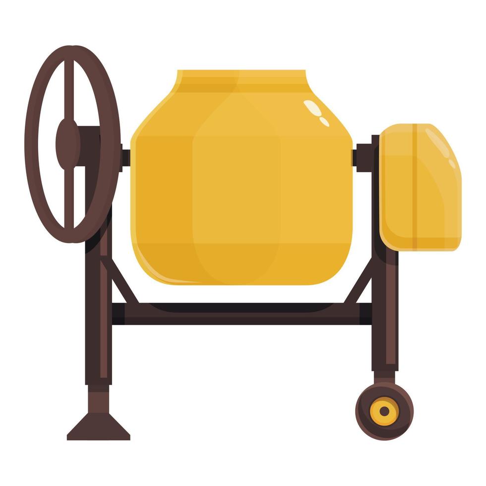 vecteur de dessin animé d'icône de mélangeur de travail. mélangeur à roue