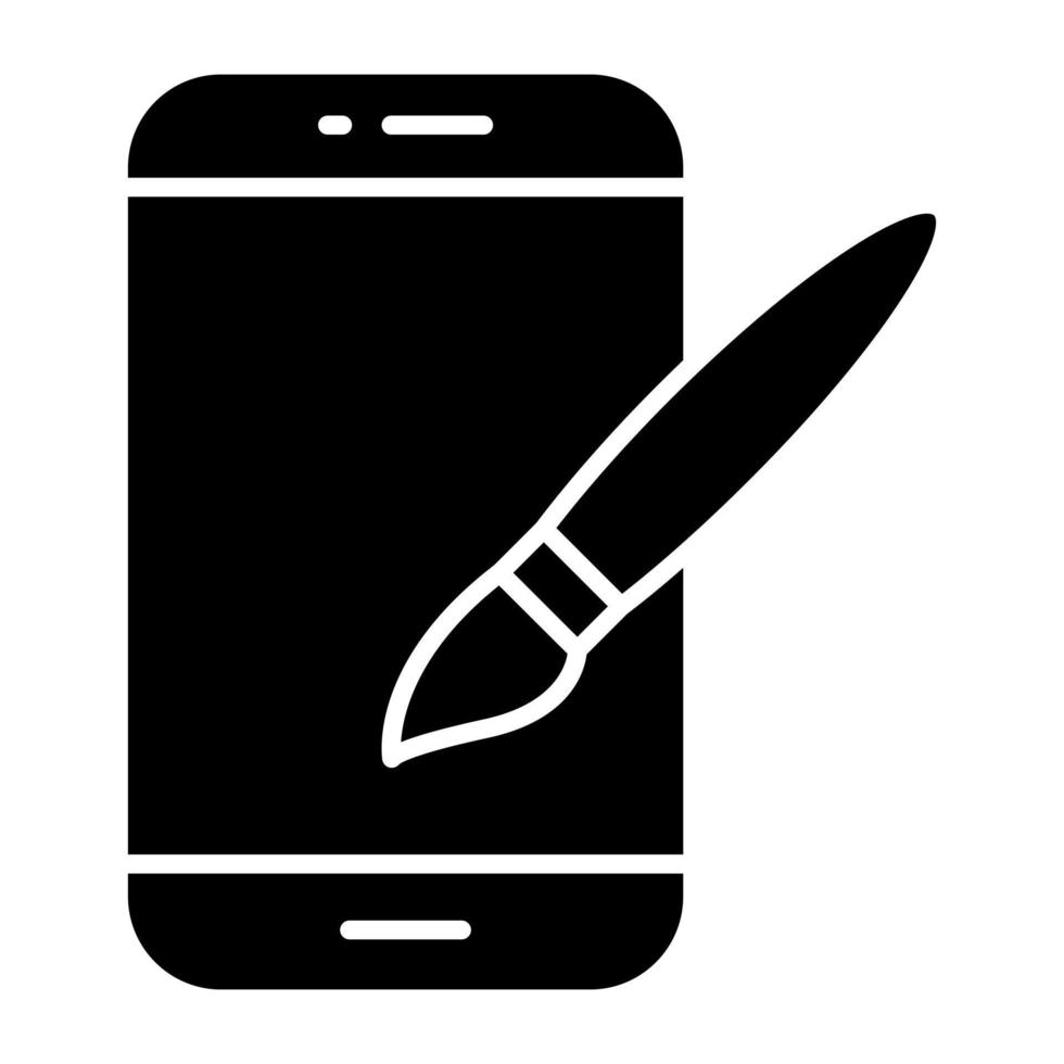 icône de conception à la mode de la conception d'applications mobiles vecteur