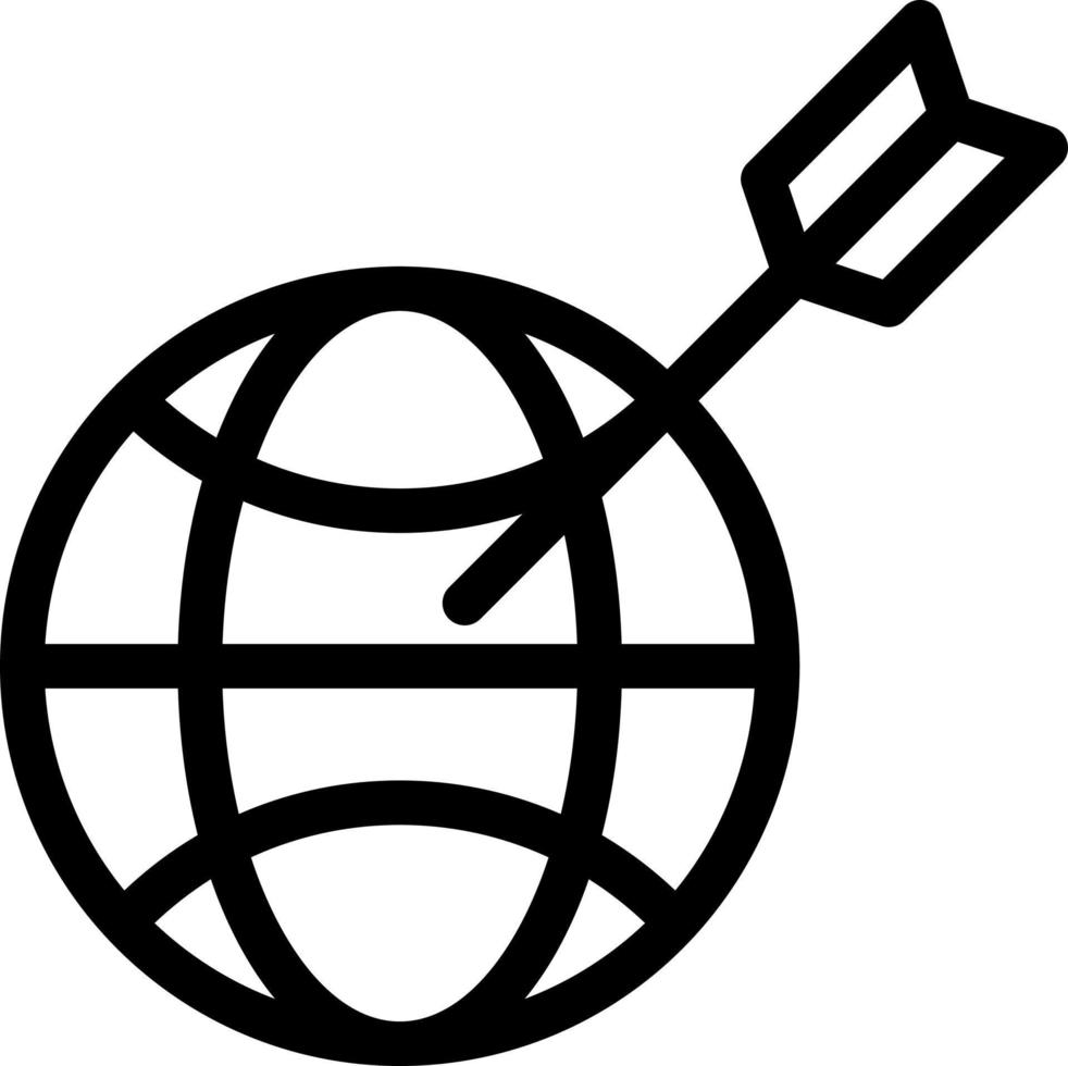 illustration vectorielle de fléchette globale sur un background.symboles de qualité premium.icônes vectorielles pour le concept et la conception graphique. vecteur