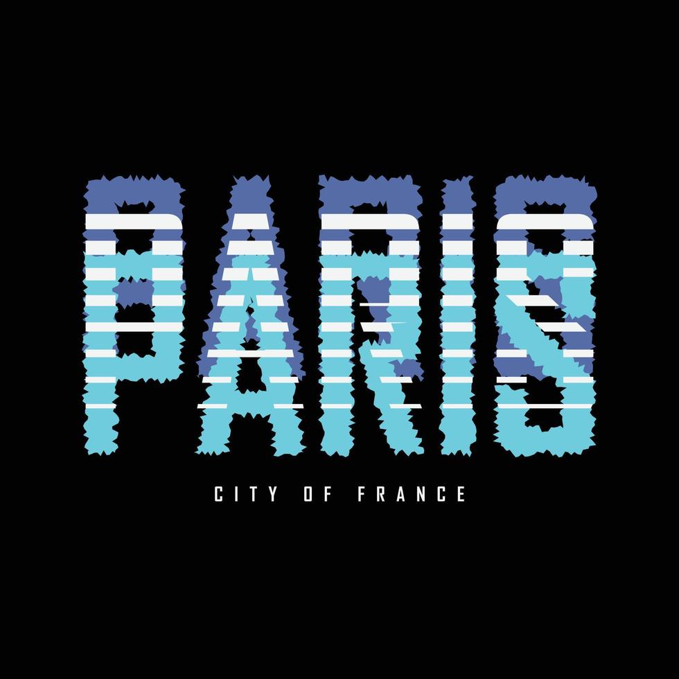 typographie d'illustration de paris. parfait pour la conception de t-shirt vecteur