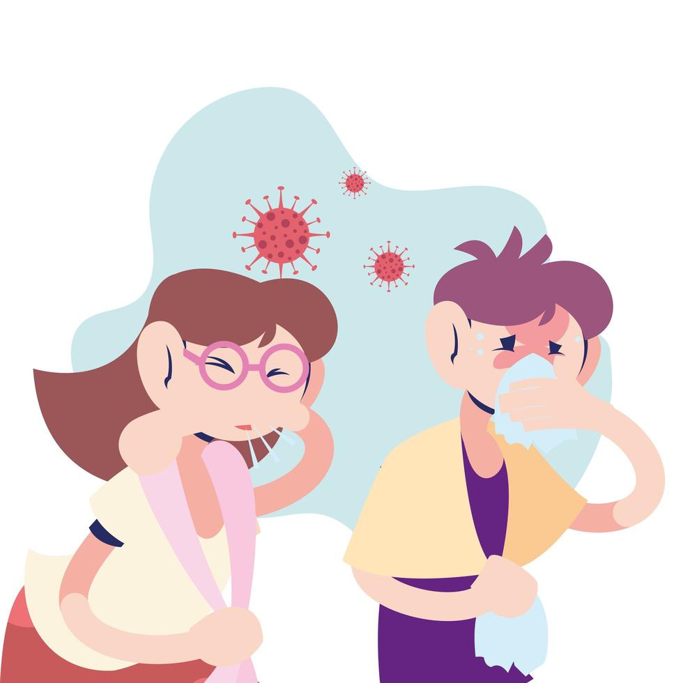 jeune couple présentant des symptômes de virus vecteur