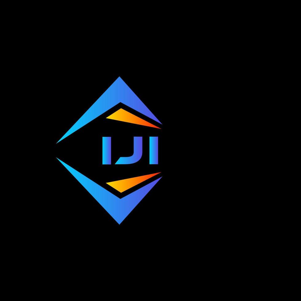 création de logo de technologie abstraite iji sur fond blanc. concept de logo de lettre initiales créatives iji. vecteur