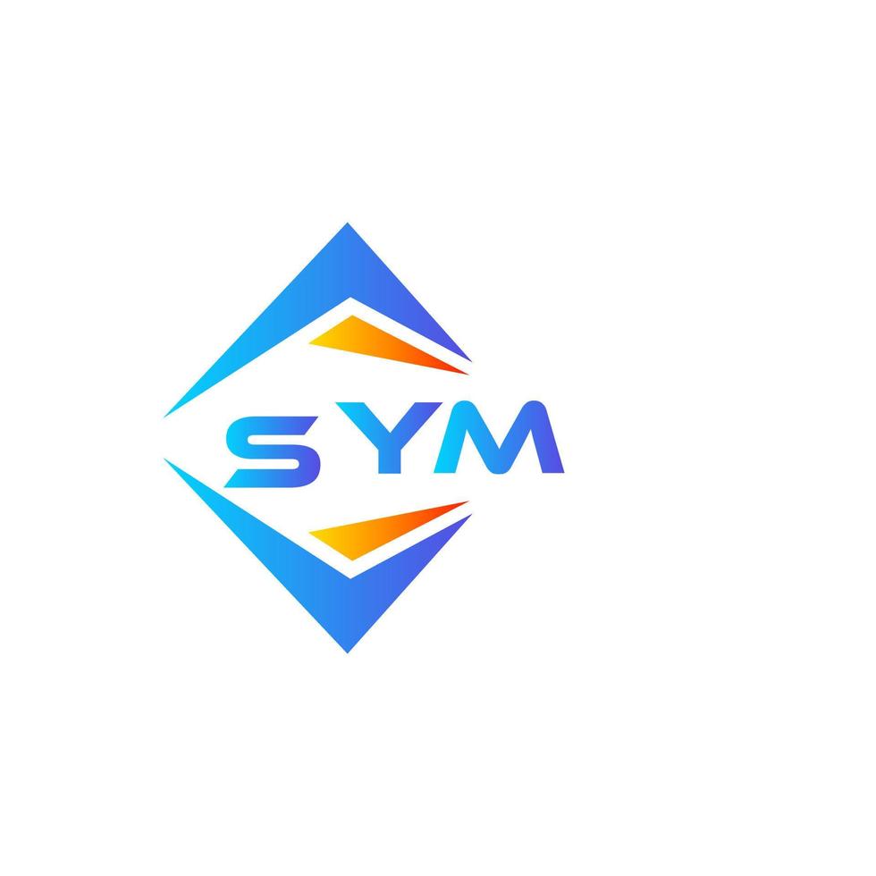conception de logo de technologie abstraite sym sur fond blanc. concept de logo de lettre initiales créatives sym. vecteur