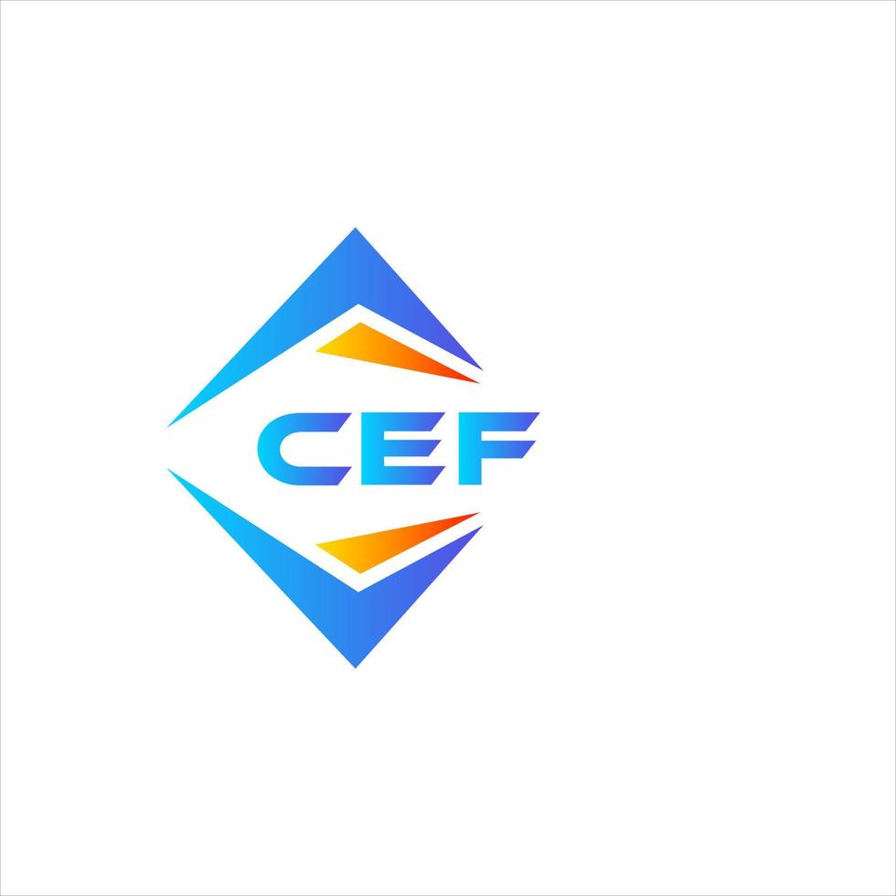 création de logo de technologie abstraite cef sur fond blanc. concept de logo de lettre initiales créatives cef. vecteur