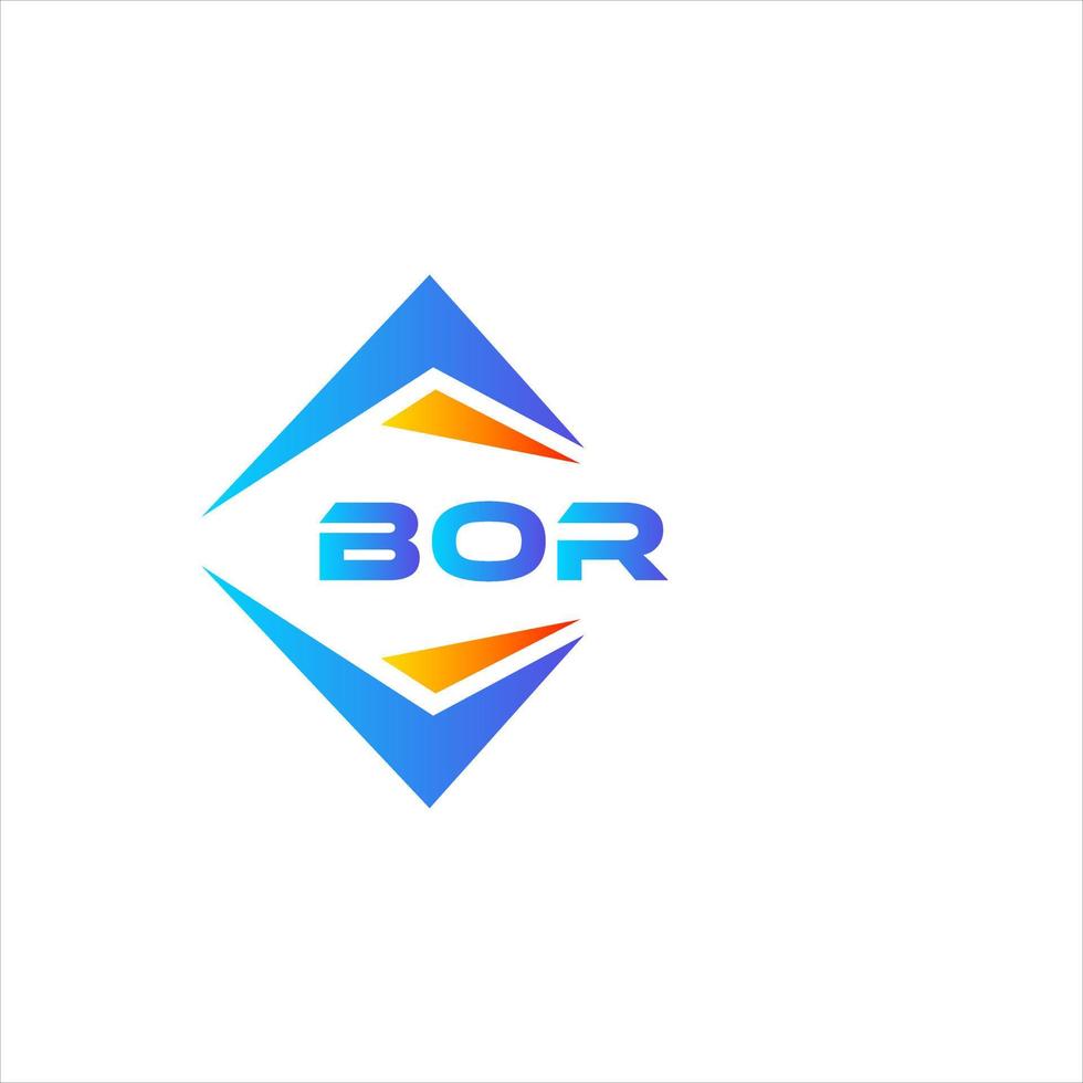 création de logo de technologie abstraite bor sur fond blanc. concept de logo de lettre initiales créatives bor. vecteur