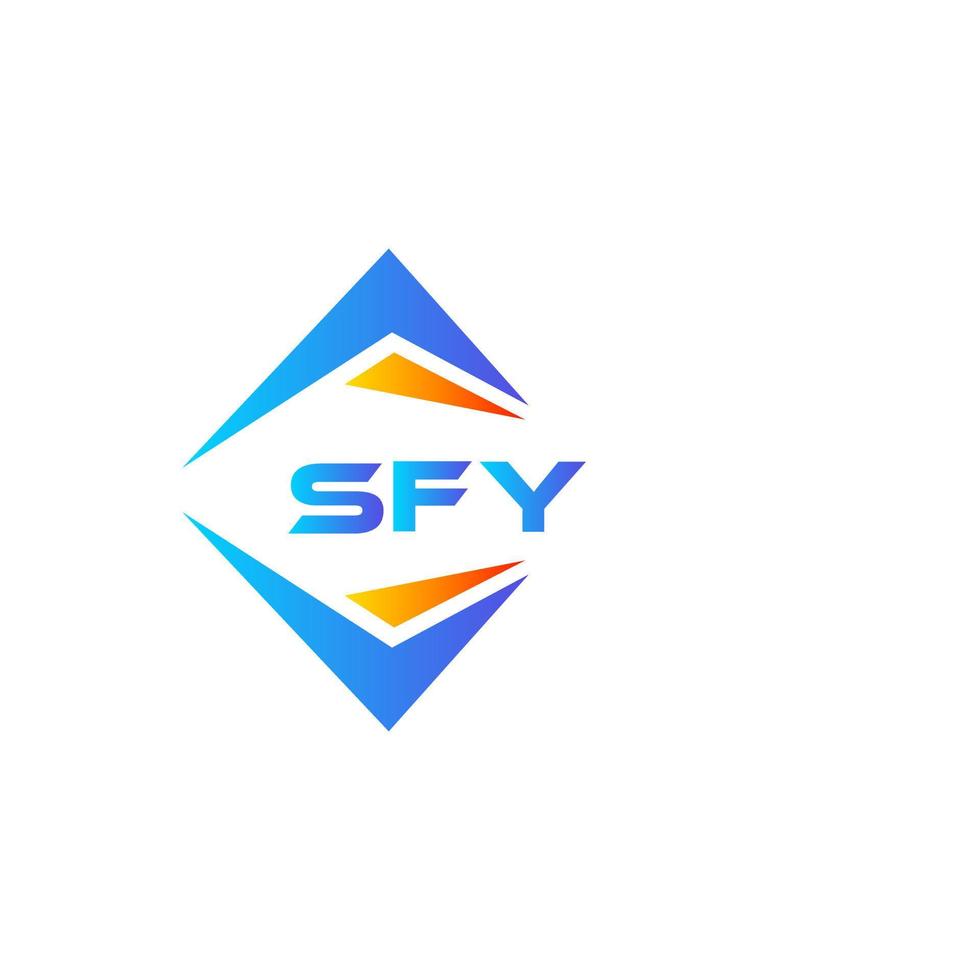 création de logo de technologie abstraite sfy sur fond blanc. concept de logo de lettre initiales créatives sfy. vecteur