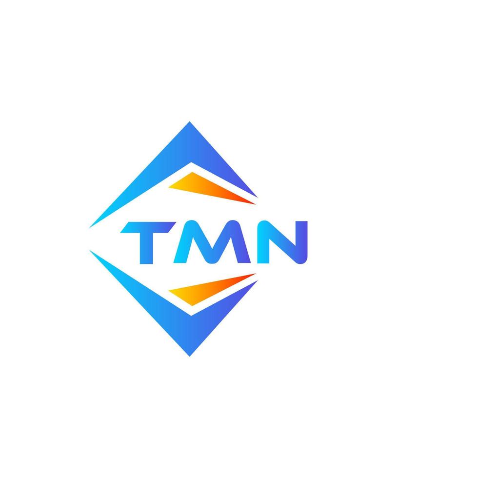 création de logo de technologie abstraite tmn sur fond blanc. concept de logo de lettre initiales créatives tmn. vecteur