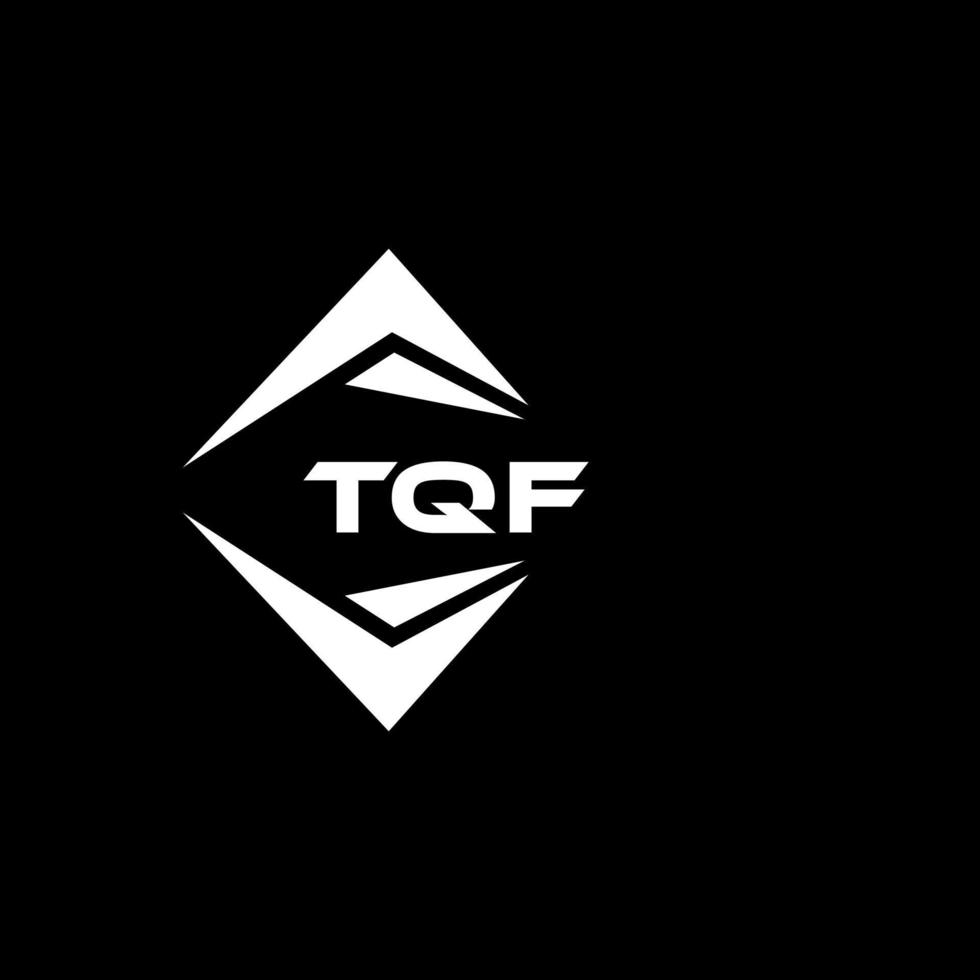 création de logo de technologie abstraite tqf sur fond blanc. concept de logo de lettre initiales créatives tqf. vecteur