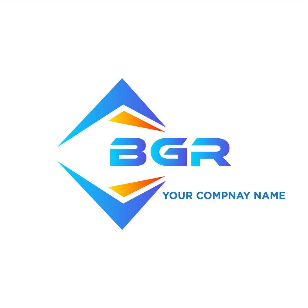 création de logo de technologie abstraite bgr sur fond blanc. concept de logo de lettre initiales créatives bgr. vecteur