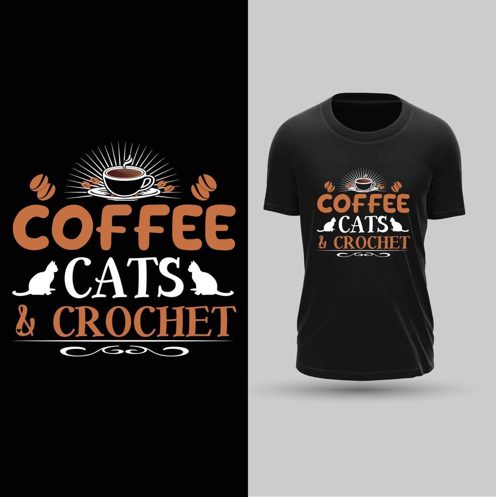 ensemble de conception de t-shirt vecteur typographie café