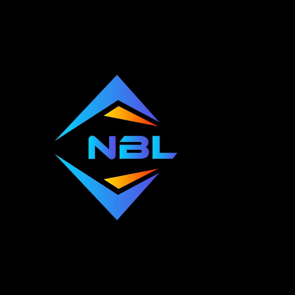 création de logo de technologie abstraite nbl sur fond noir. concept de logo de lettre initiales créatives nbl. vecteur