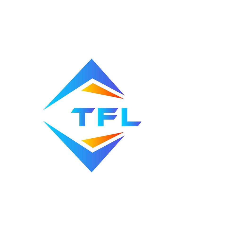 création de logo de technologie abstraite tfl sur fond blanc. concept de logo de lettre initiales créatives tfl. vecteur