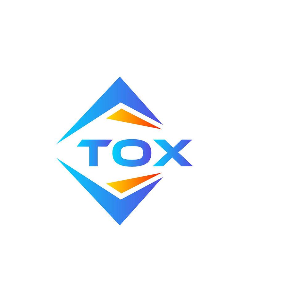 création de logo de technologie abstraite tox sur fond blanc. concept de logo de lettre initiales créatives tox. vecteur