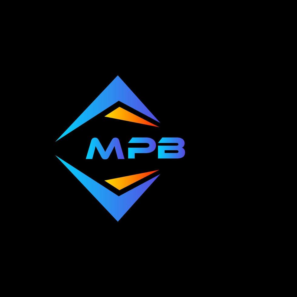 création de logo de technologie abstraite mpb sur fond noir. concept de logo de lettre initiales créatives mpb. vecteur