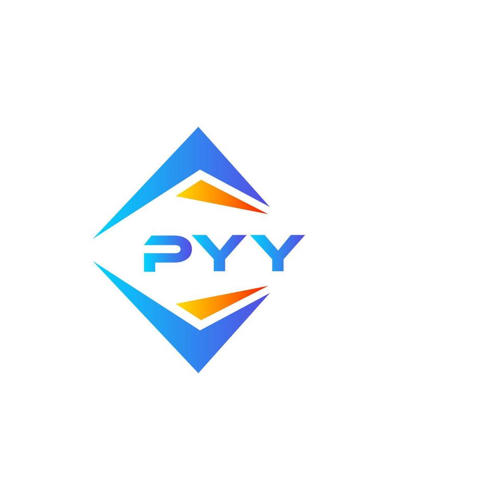création de logo de technologie abstraite pyy sur fond blanc. concept de logo de lettre initiales créatives pyy. vecteur