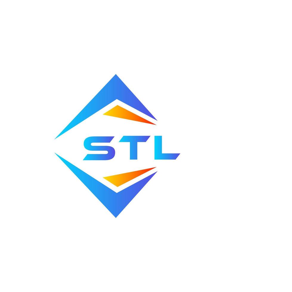 création de logo de technologie abstraite stl sur fond blanc. concept de logo de lettre initiales créatives stl. vecteur