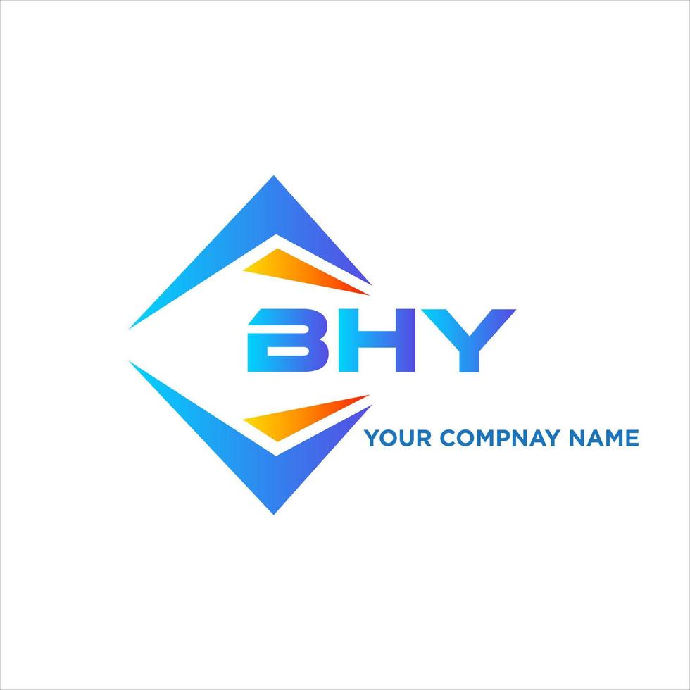 création de logo de technologie abstraite bhy sur fond blanc. bhy concept de logo de lettre initiales créatives. vecteur