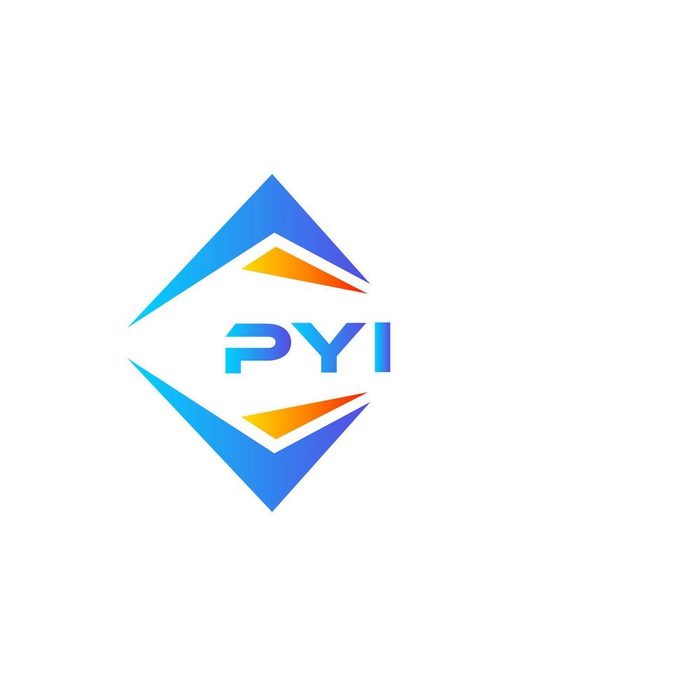 création de logo de technologie abstraite pyi sur fond blanc. concept de logo de lettre initiales créatives pyi. vecteur