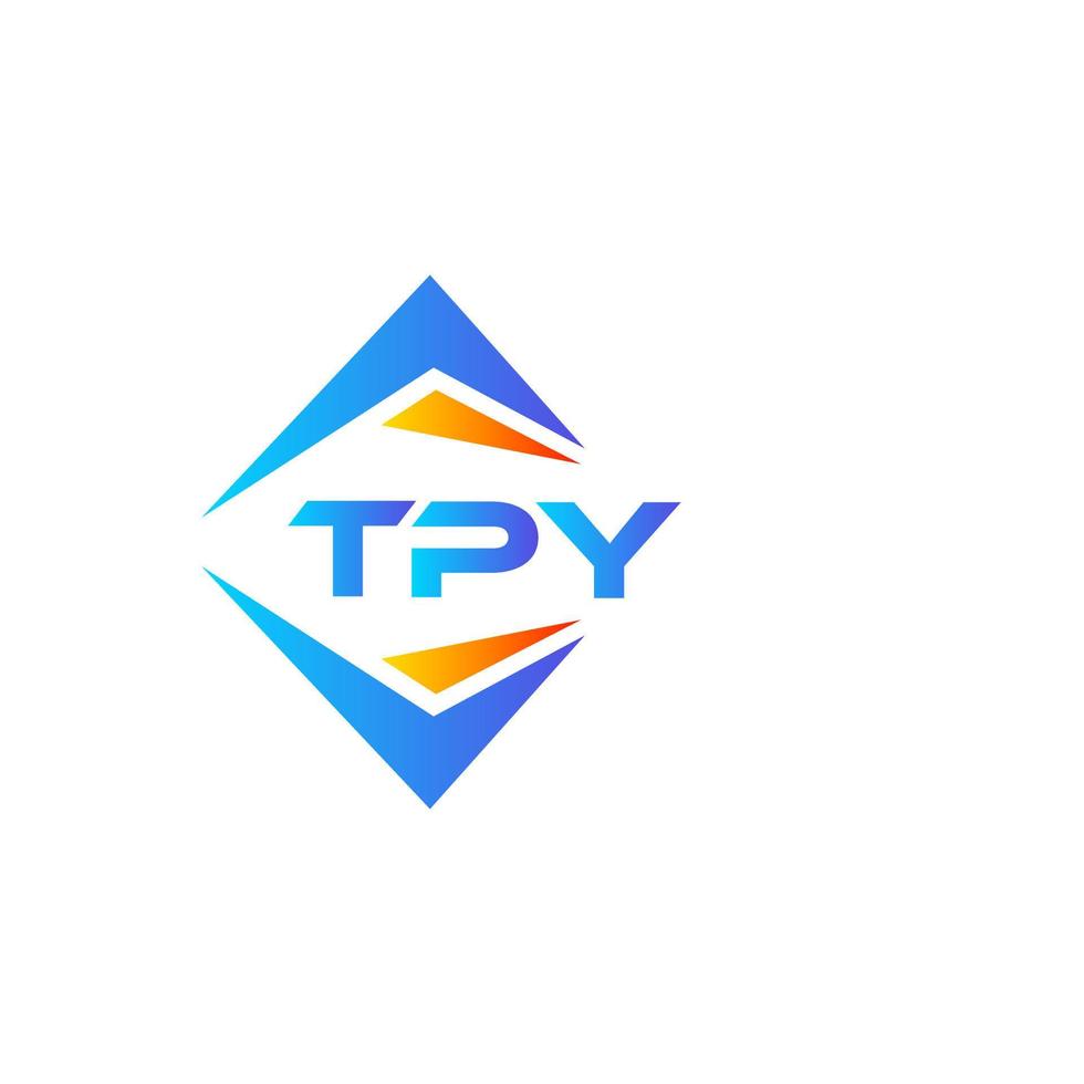 création de logo de technologie abstraite tpy sur fond blanc. concept de logo de lettre initiales créatives tpy. vecteur