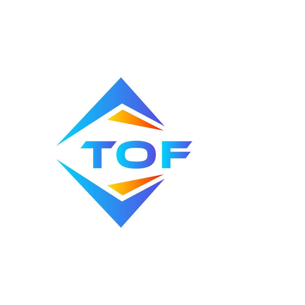 création de logo de technologie abstraite tof sur fond blanc. tof concept de logo de lettre initiales créatives. vecteur