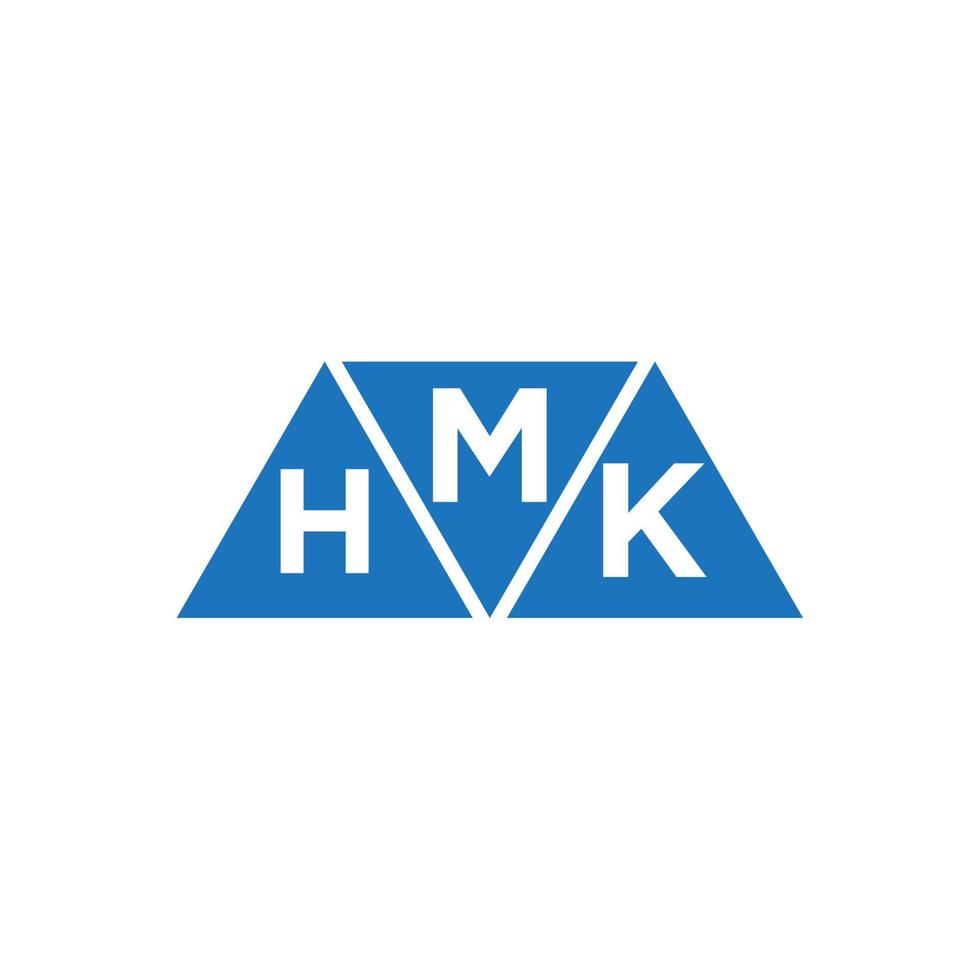 création de logo initiale abstraite mhk sur fond blanc. concept de logo de lettre initiales créatives mhk. vecteur