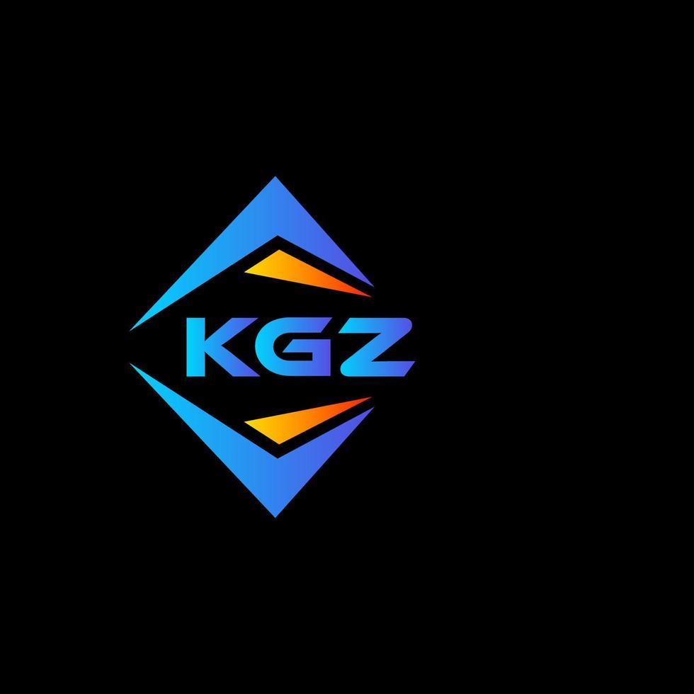 création de logo de technologie abstraite kgz sur fond noir. concept de logo de lettre initiales créatives kgz. vecteur